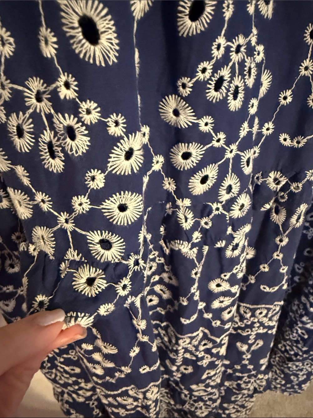 Navy Floral Maxi Dress by Sugar Lips/Dillard's - Picture 5 of 5